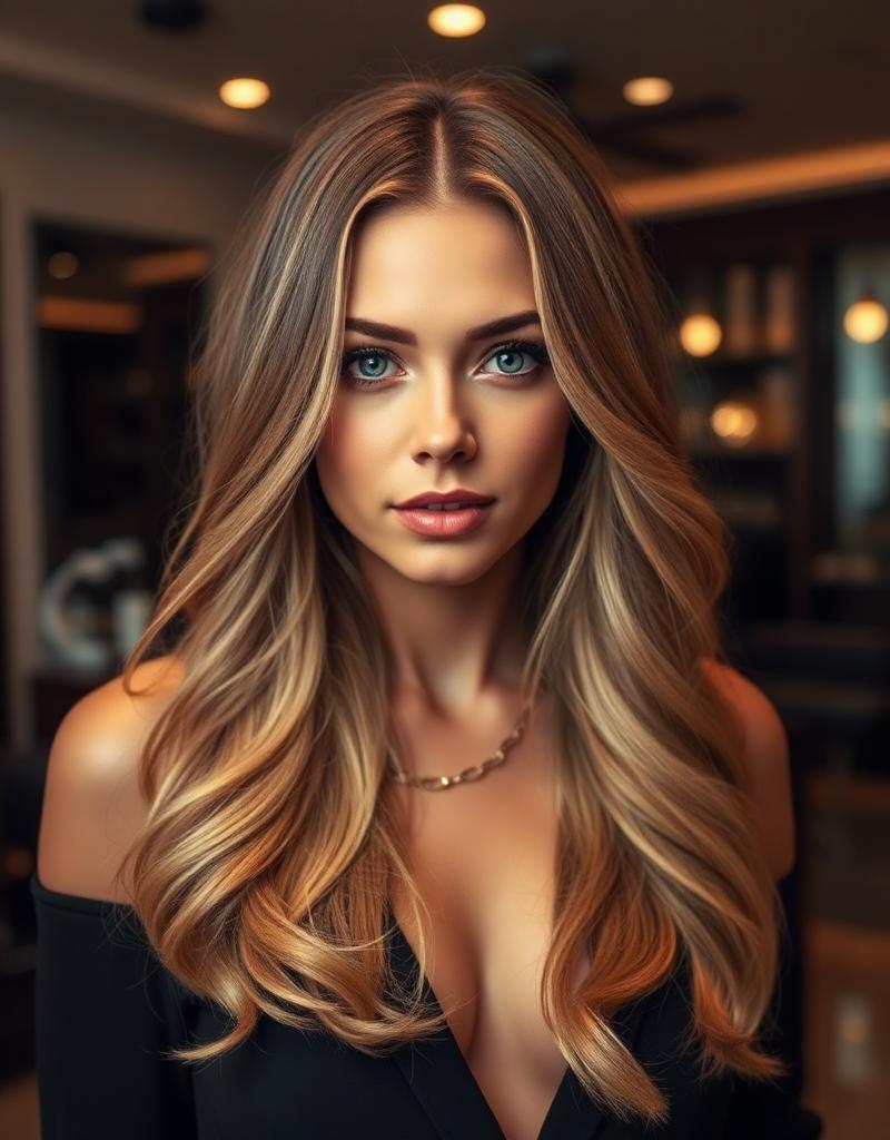 Balejaż włosów i efekt koloryzacji fryzjer Jelcz